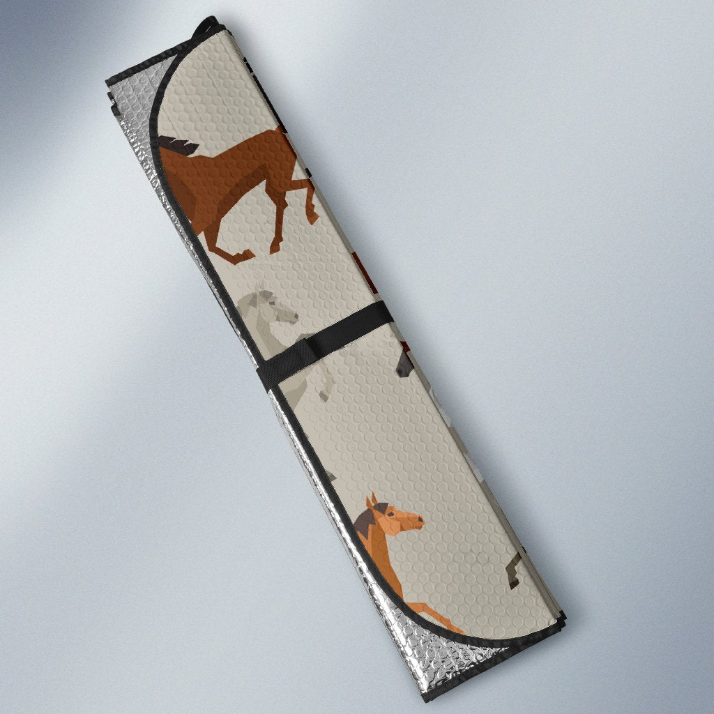 Equestrian Pattern Print Car Sun Shade-grizzshop