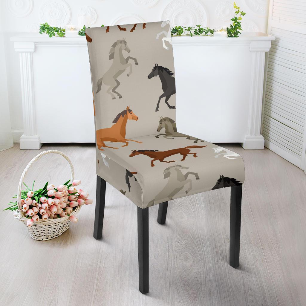 Equestrian Pattern Print Chair Cover-grizzshop