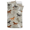 Equestrian Pattern Print Duvet Cover Bedding Set-grizzshop