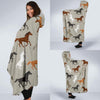 Equestrian Pattern Print Hooded Blanket-grizzshop