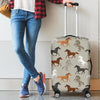 Equestrian Pattern Print Luggage Cover Protector-grizzshop