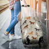 Equestrian Pattern Print Luggage Cover Protector-grizzshop