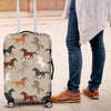 Equestrian Pattern Print Luggage Cover Protector-grizzshop