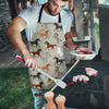 Equestrian Pattern Print Men's Apron-grizzshop