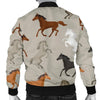 Equestrian Pattern Print Men's Bomber Jacket-grizzshop