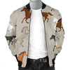 Equestrian Pattern Print Men's Bomber Jacket-grizzshop