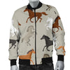 Equestrian Pattern Print Men's Bomber Jacket-grizzshop