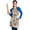 Equestrian Pattern Print Women's Apron-grizzshop