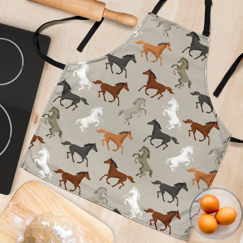 Equestrian Pattern Print Women's Apron-grizzshop