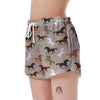 Equestrian Pattern Print Women's Shorts-grizzshop