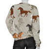 Equestrian Pattern Print Women's Sweatshirt-grizzshop