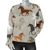 Equestrian Pattern Print Women's Sweatshirt-grizzshop