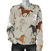 Equestrian Pattern Print Women's Sweatshirt-grizzshop