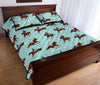 Equestrian Print Pattern Bed Set Quilt-grizzshop