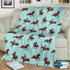 Equestrian Print Pattern Blanket-grizzshop