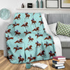 Equestrian Print Pattern Blanket-grizzshop