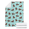 Equestrian Print Pattern Blanket-grizzshop