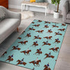 Equestrian Print Pattern Floor Mat-grizzshop