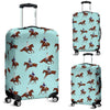 Equestrian Print Pattern Luggage Cover Protector-grizzshop