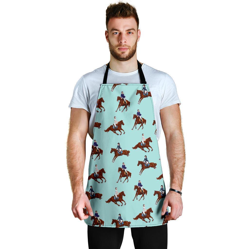 Equestrian Print Pattern Men's Apron-grizzshop