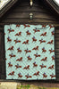 Equestrian Print Pattern Quilt-grizzshop