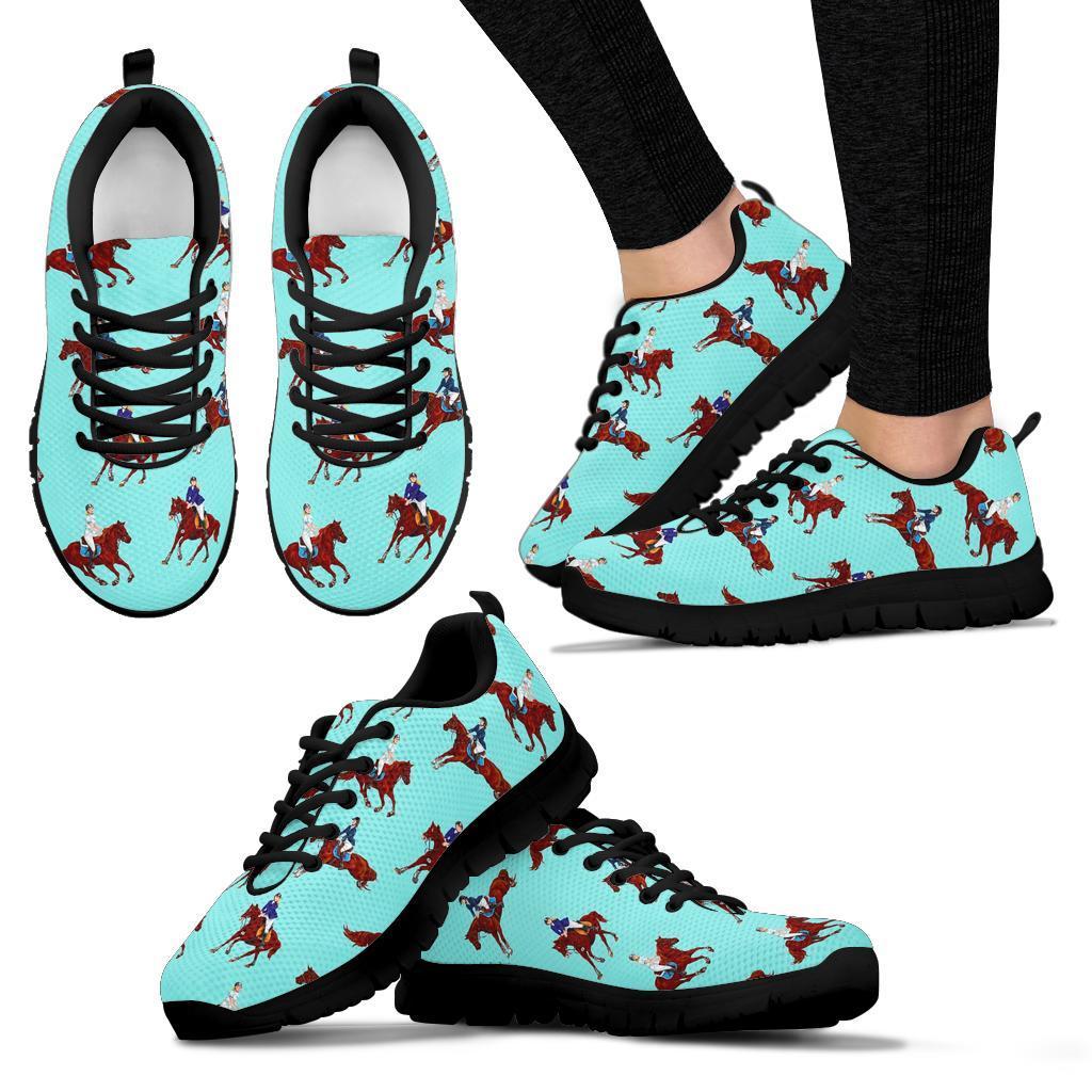 Equestrian Print Pattern Sneaker Shoes For Men Women-grizzshop