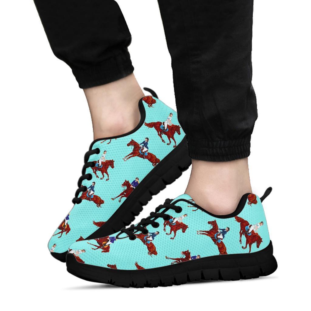 Equestrian Print Pattern Sneaker Shoes For Men Women-grizzshop