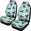 Equestrian Print Pattern Universal Fit Car Seat Covers-grizzshop