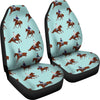 Equestrian Print Pattern Universal Fit Car Seat Covers-grizzshop