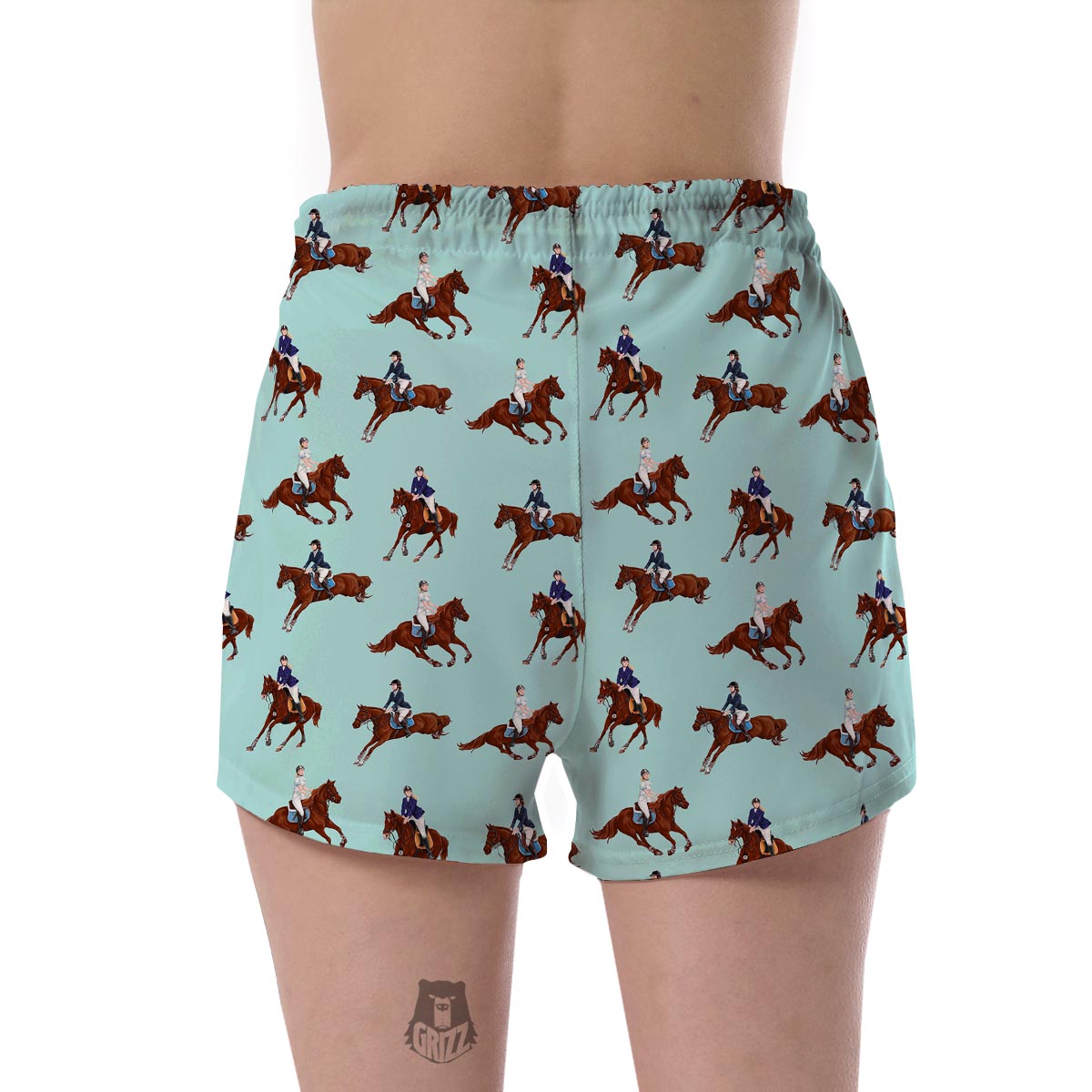 Equestrian Print Pattern Women's Shorts-grizzshop