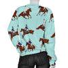 Equestrian Print Pattern Women's Sweatshirt-grizzshop