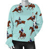 Equestrian Print Pattern Women's Sweatshirt-grizzshop