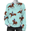 Equestrian Print Pattern Women's Sweatshirt-grizzshop