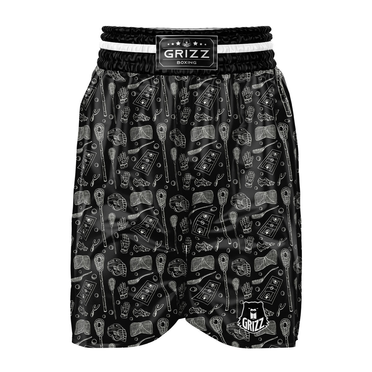Equipment Lacrosse Print Pattern Boxing Shorts-grizzshop
