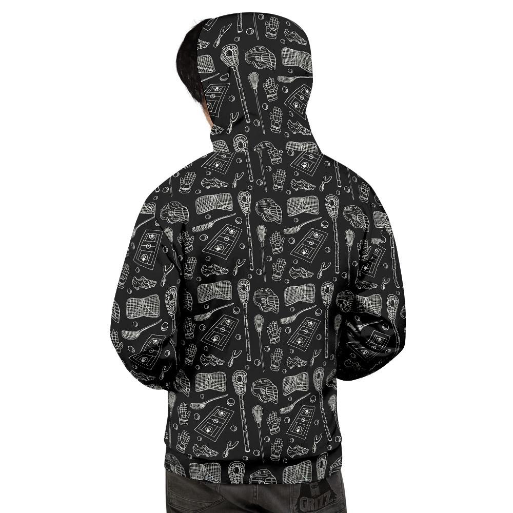 Equipment Lacrosse Print Pattern Men's Hoodie-grizzshop