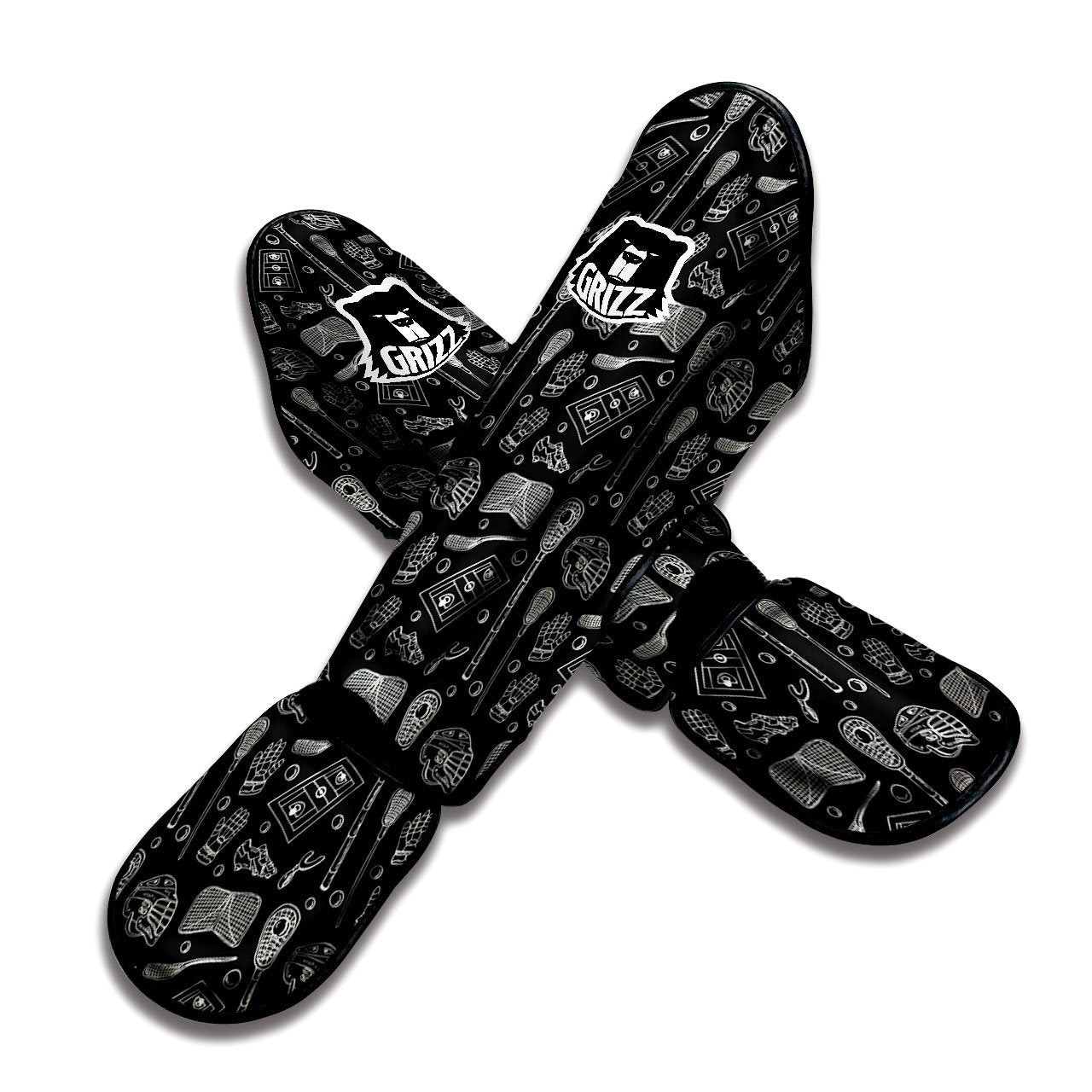 Equipment Lacrosse Print Pattern Muay Thai Shin Guards-grizzshop