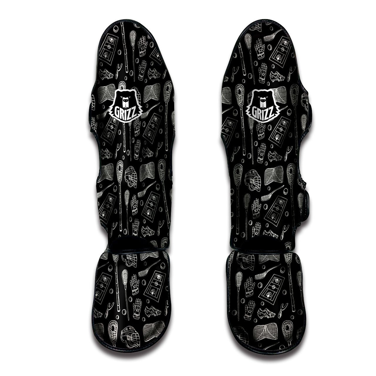 Equipment Lacrosse Print Pattern Muay Thai Shin Guards-grizzshop
