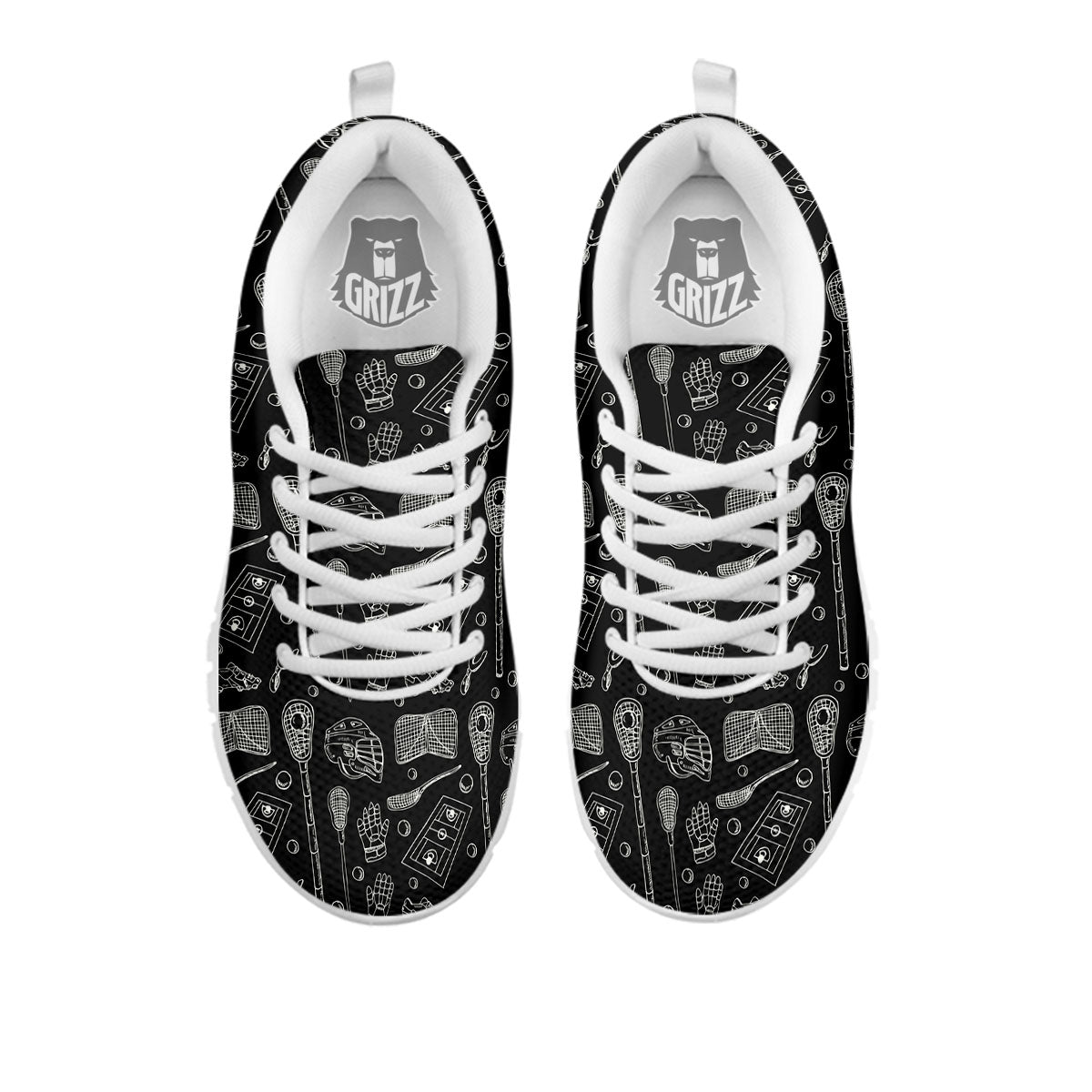 Equipment Lacrosse Print Pattern White Sneaker-grizzshop