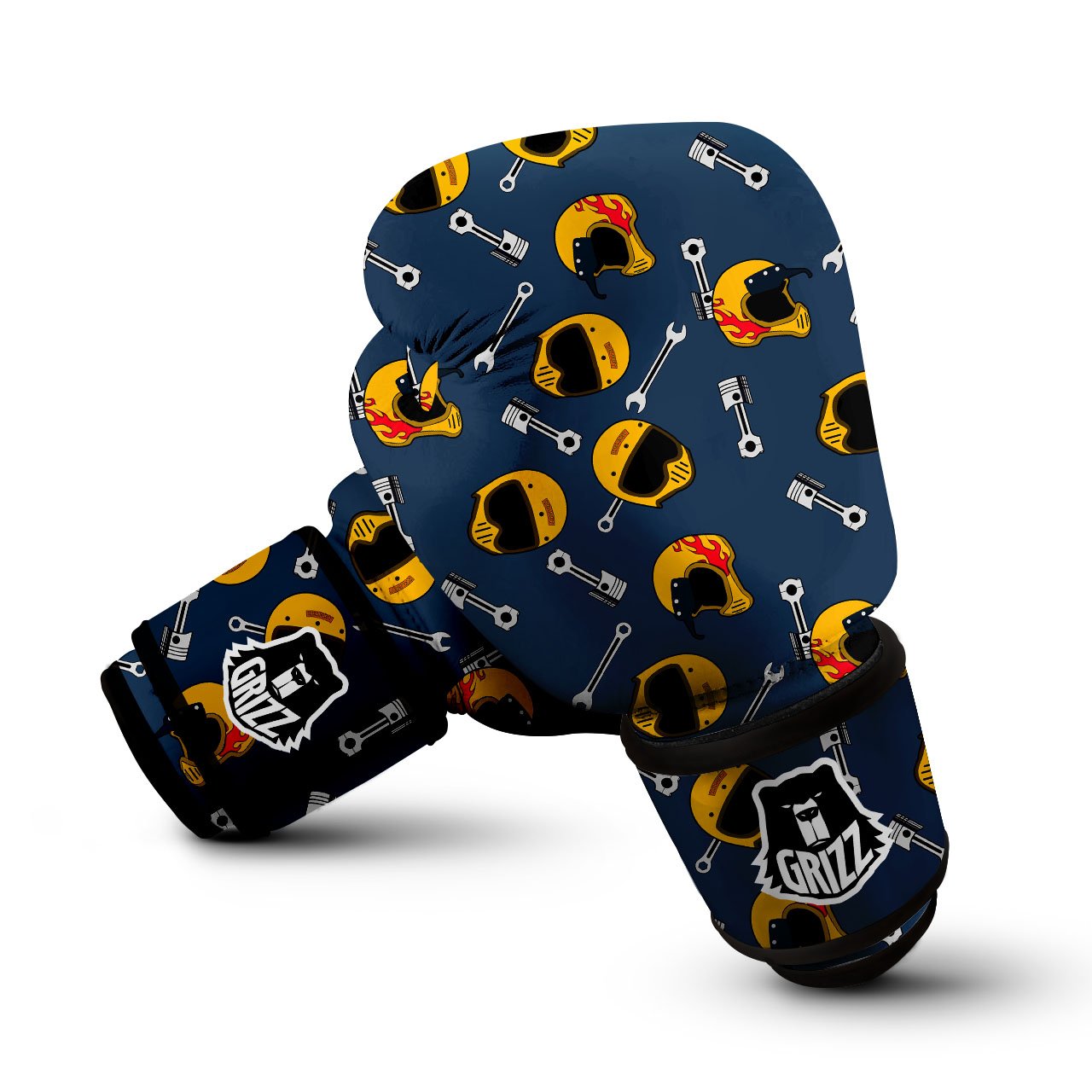 Equipment Motorcycle Print Pattern Boxing Gloves-grizzshop
