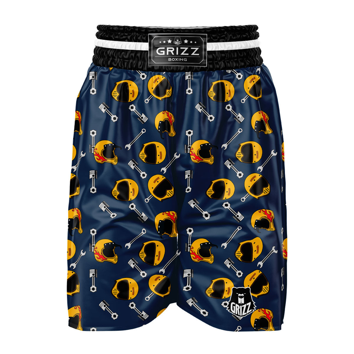 Equipment Motorcycle Print Pattern Boxing Shorts-grizzshop
