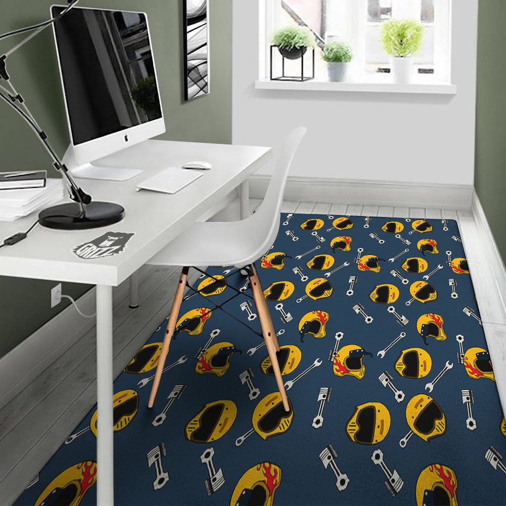 Equipment Motorcycle Print Pattern Floor Mat-grizzshop