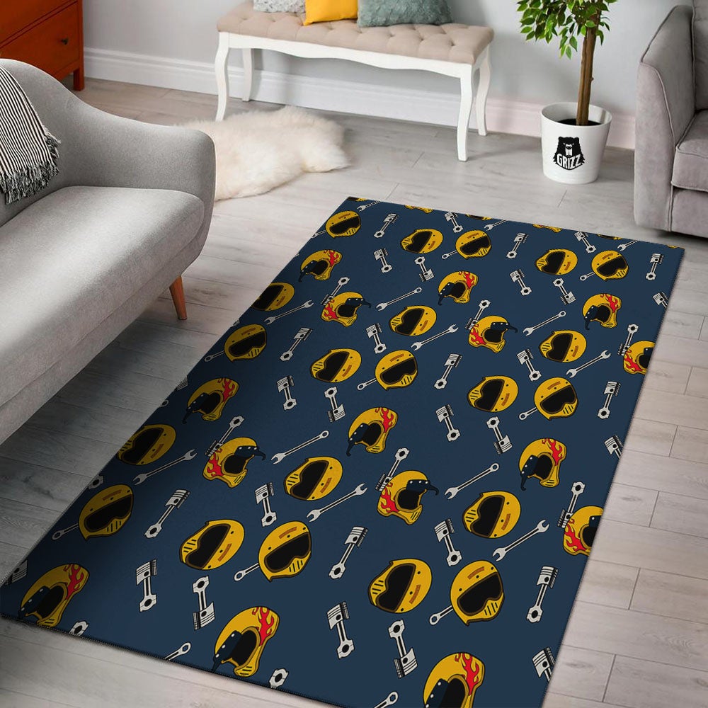 Equipment Motorcycle Print Pattern Floor Mat-grizzshop