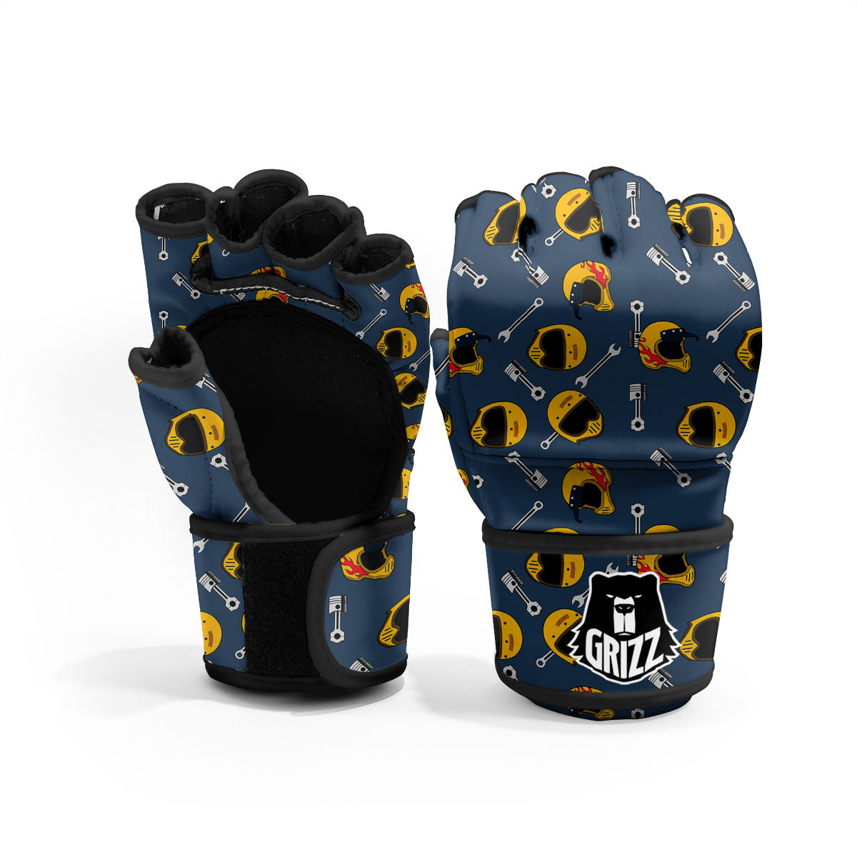Equipment Motorcycle Print Pattern MMA Gloves-grizzshop