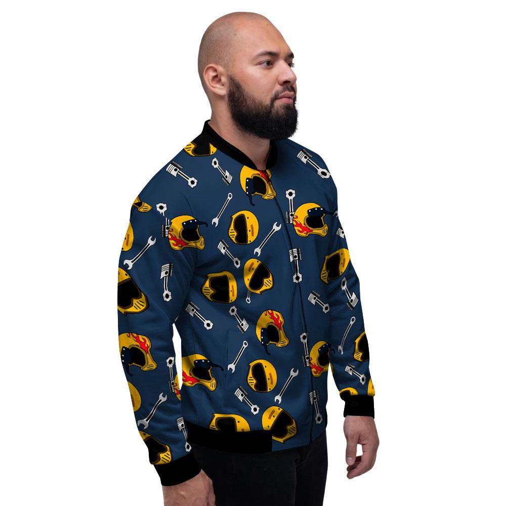 Equipment Motorcycle Print Pattern Men's Bomber Jacket-grizzshop