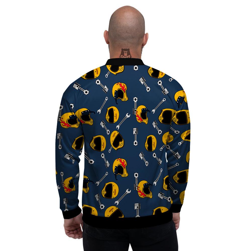 Equipment Motorcycle Print Pattern Men's Bomber Jacket-grizzshop