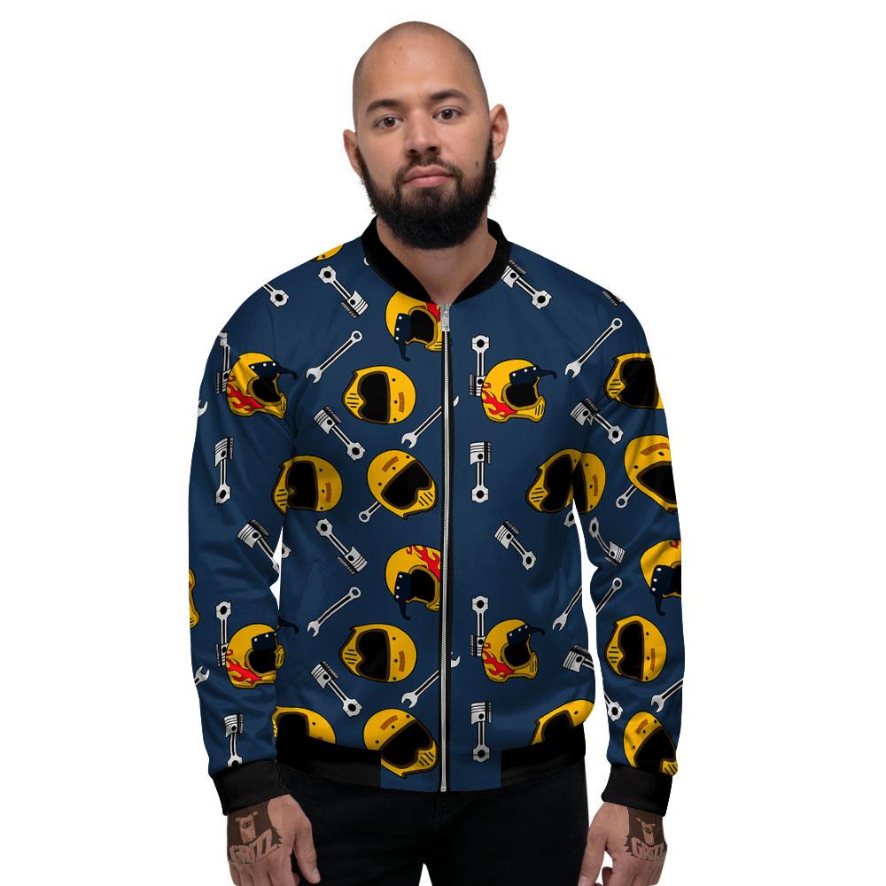 Equipment Motorcycle Print Pattern Men's Bomber Jacket-grizzshop