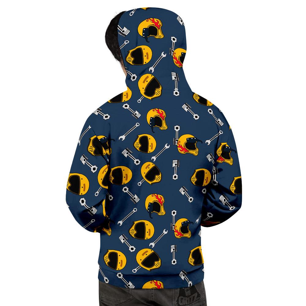 Equipment Motorcycle Print Pattern Men's Hoodie-grizzshop