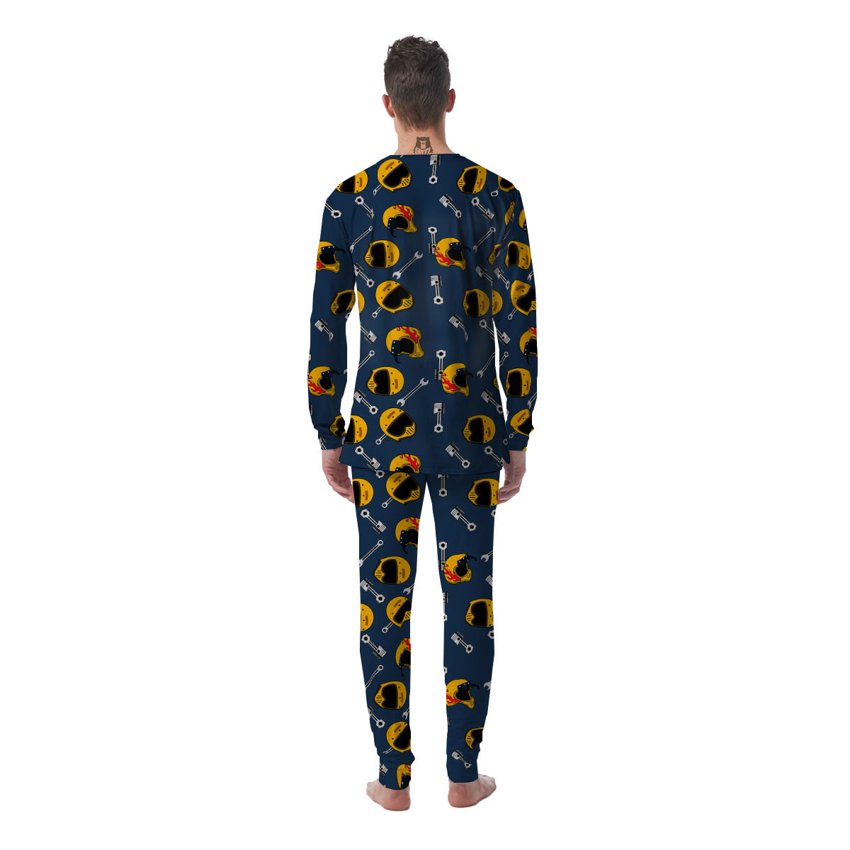 Equipment Motorcycle Print Pattern Men's Pajamas-grizzshop