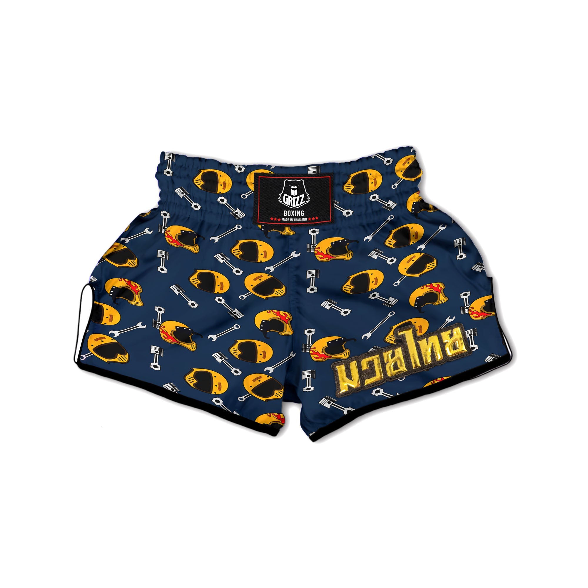 Equipment Motorcycle Print Pattern Muay Thai Boxing Shorts-grizzshop
