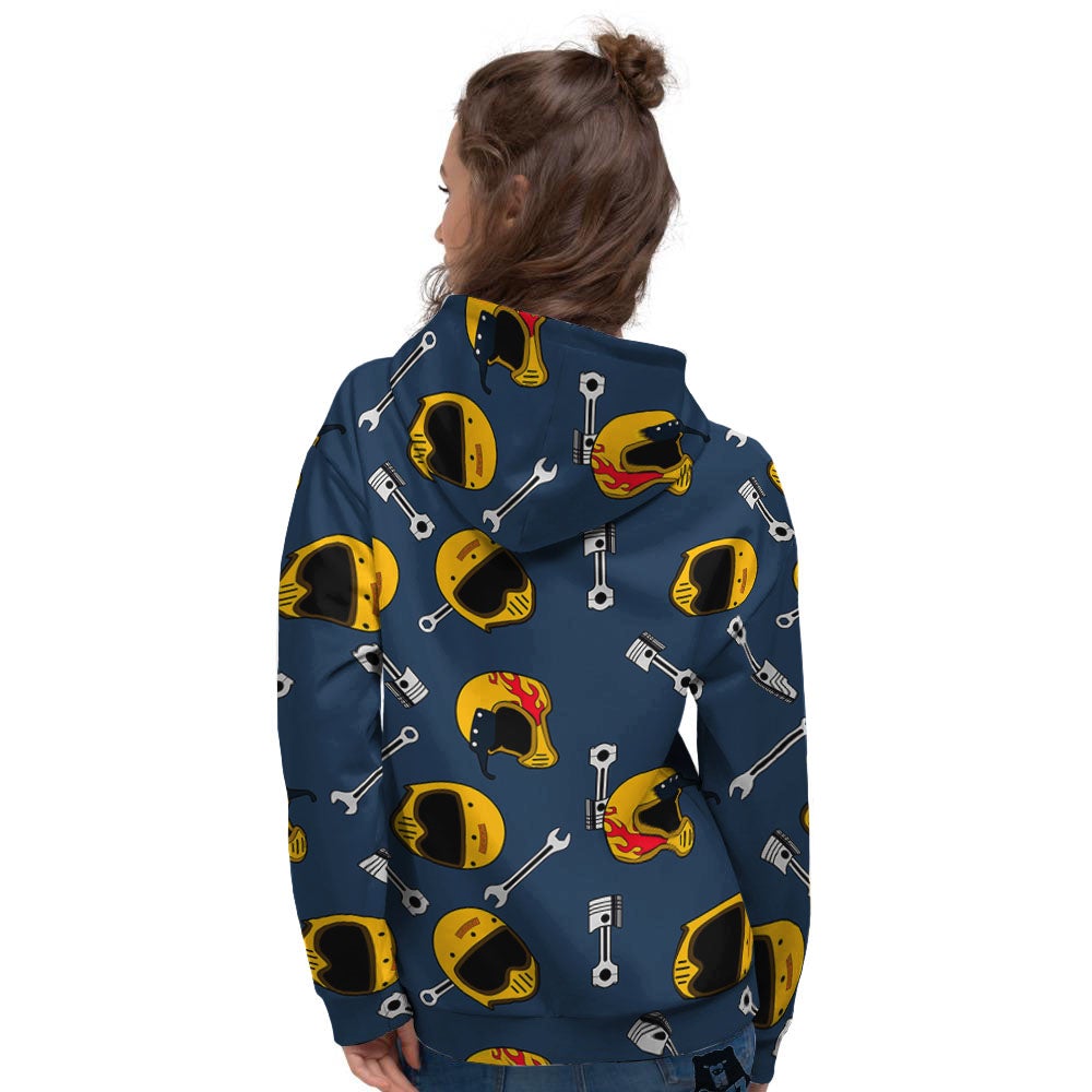 Equipment Motorcycle Print Pattern Women's Hoodie-grizzshop